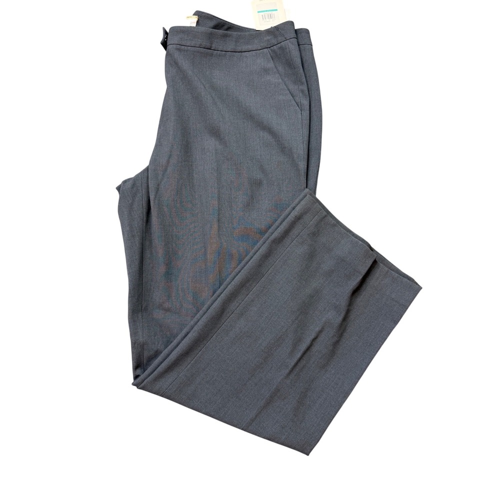 Calvin Klein Dress Pants Womens 16 Charcoal New Wide Leg Trousers CS3PL369
